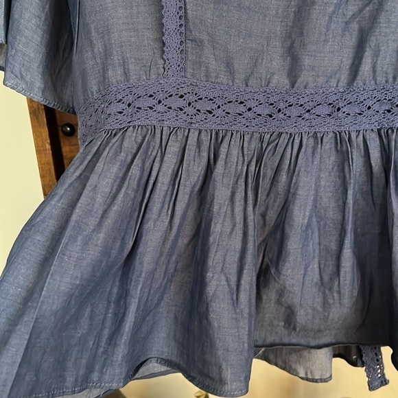 MATILDA JANE Hour By Hour Chambray Blue Denim Tie Waist Jacket, Size XS, EUC. - Picture 10 of 14